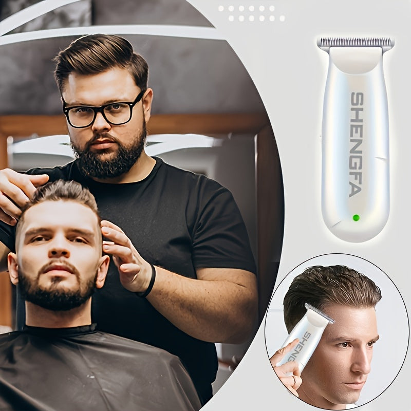 Compact USB Mini Hair Beard Trimmer Set with Attachments for Precision Styling