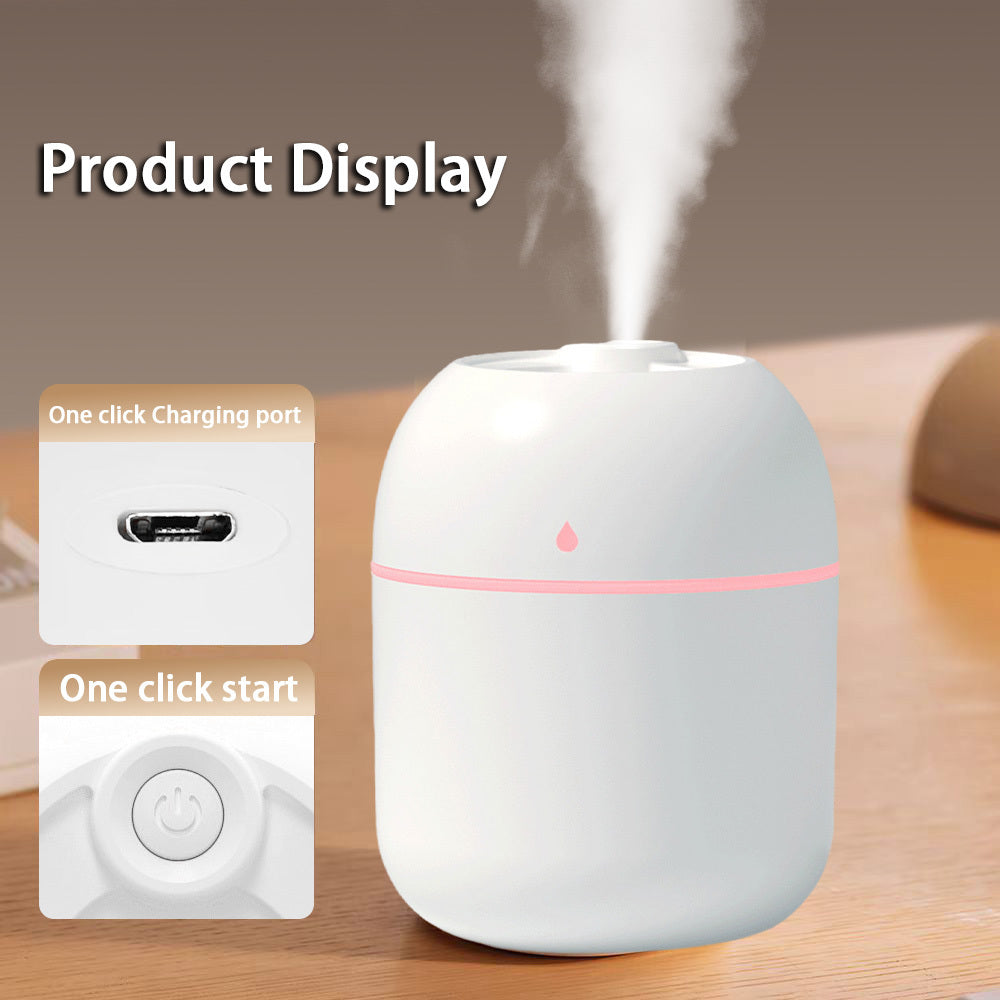 USB Powered Humidifier with Night Light for Bedroom and Office