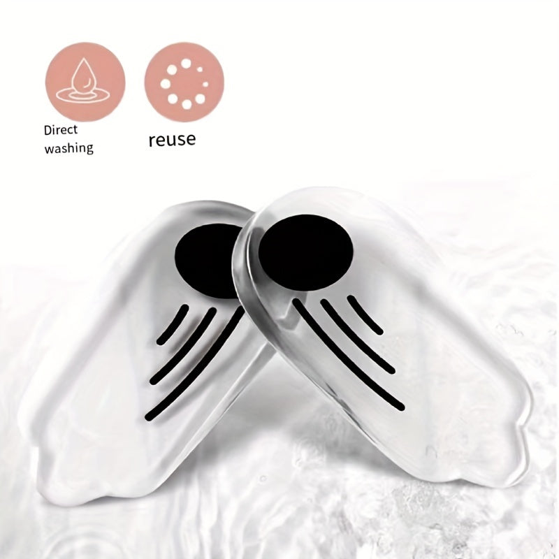 Unisex Transparent Insole Cushions - Soft Half-Size Heel Support Pads
