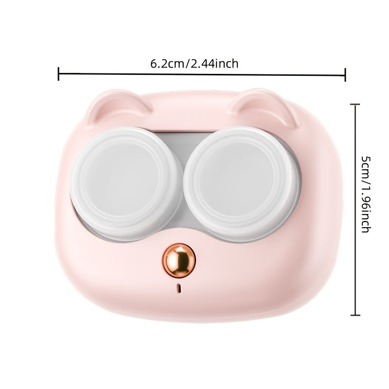 Electric Contact Lens Case with Automatic Cleaning Sterilization Travel Size Non-Rechargeable