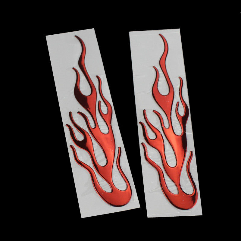2Pcs Reflective Vinyl Flame Stickers for Cars and Motorcycles Decals