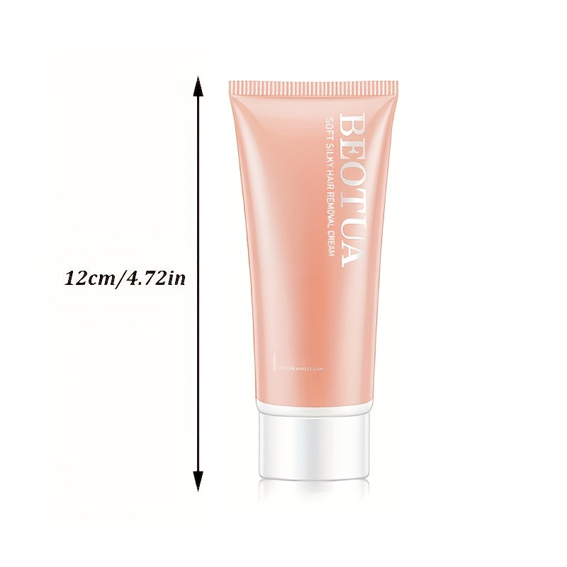 Hassas teri uchun yumshoq soch olib tashlash kremi, alkogolsiz, qo'ltiq osti va bikini zonasiga mos, ayollar uchun og'riqsiz soch olib tashlash, 1 dona.