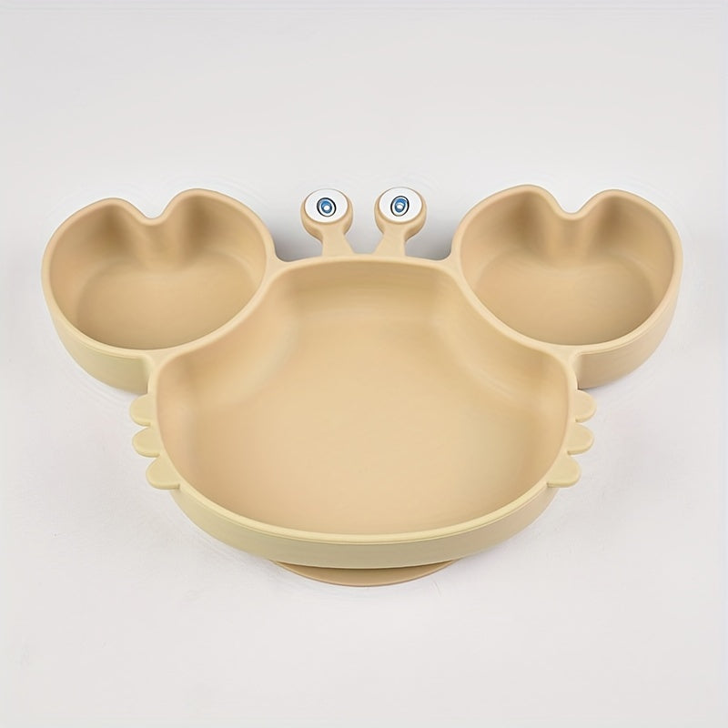 Silicone Toddler Feeding Plate with Suction Cup Cute Safe BPA-Free Dishwasher Safe