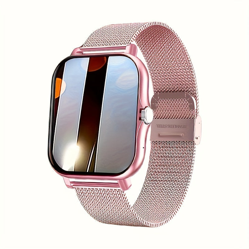 Gender-Neutral Smartwatch with Color Touch Screen, Personalized Dial, Compatible with Android and iOS