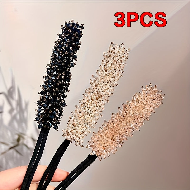 Elastic Crystal Hair Tie for Women Sparkling Rhinestone Decorative Hair Loop Stylish Hair Accessory