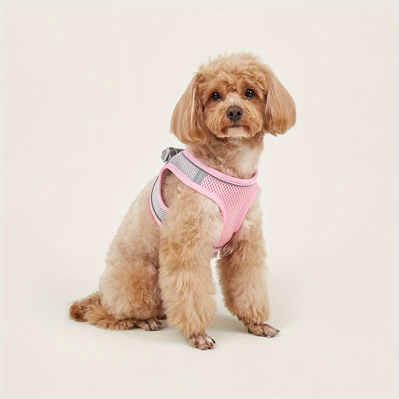 Soft Mesh Pet Harness for Small Dogs and Cats with Reflective Strip