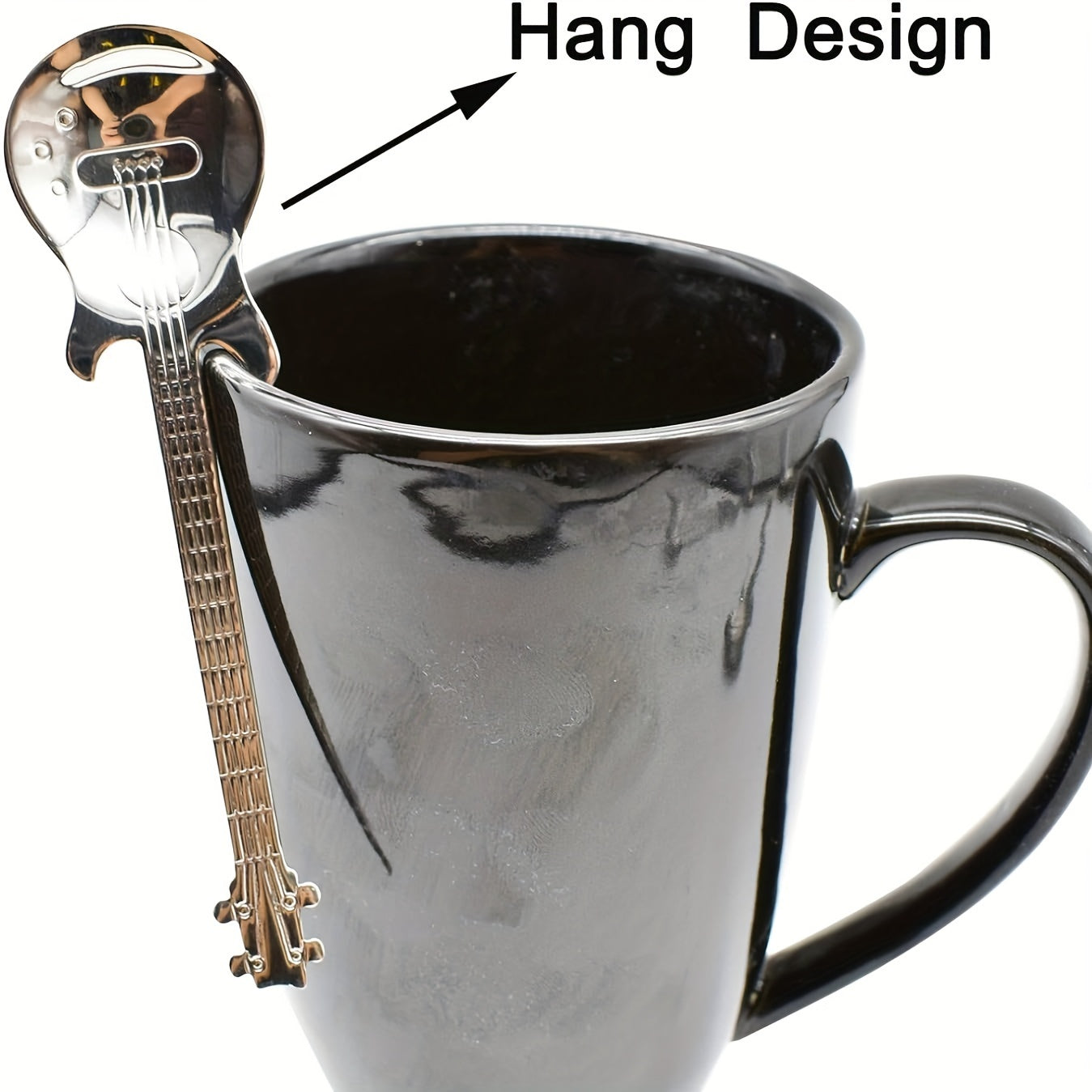 2, 4 yoki 6 dona rostlangan po'latdan yasalgan gitar qoshiqchalari, shirinliklar va sovg'alar uchun