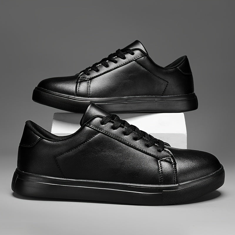 Men's White Lace-Up Sneakers with MD Sole and EVA Insole for Casual and Running