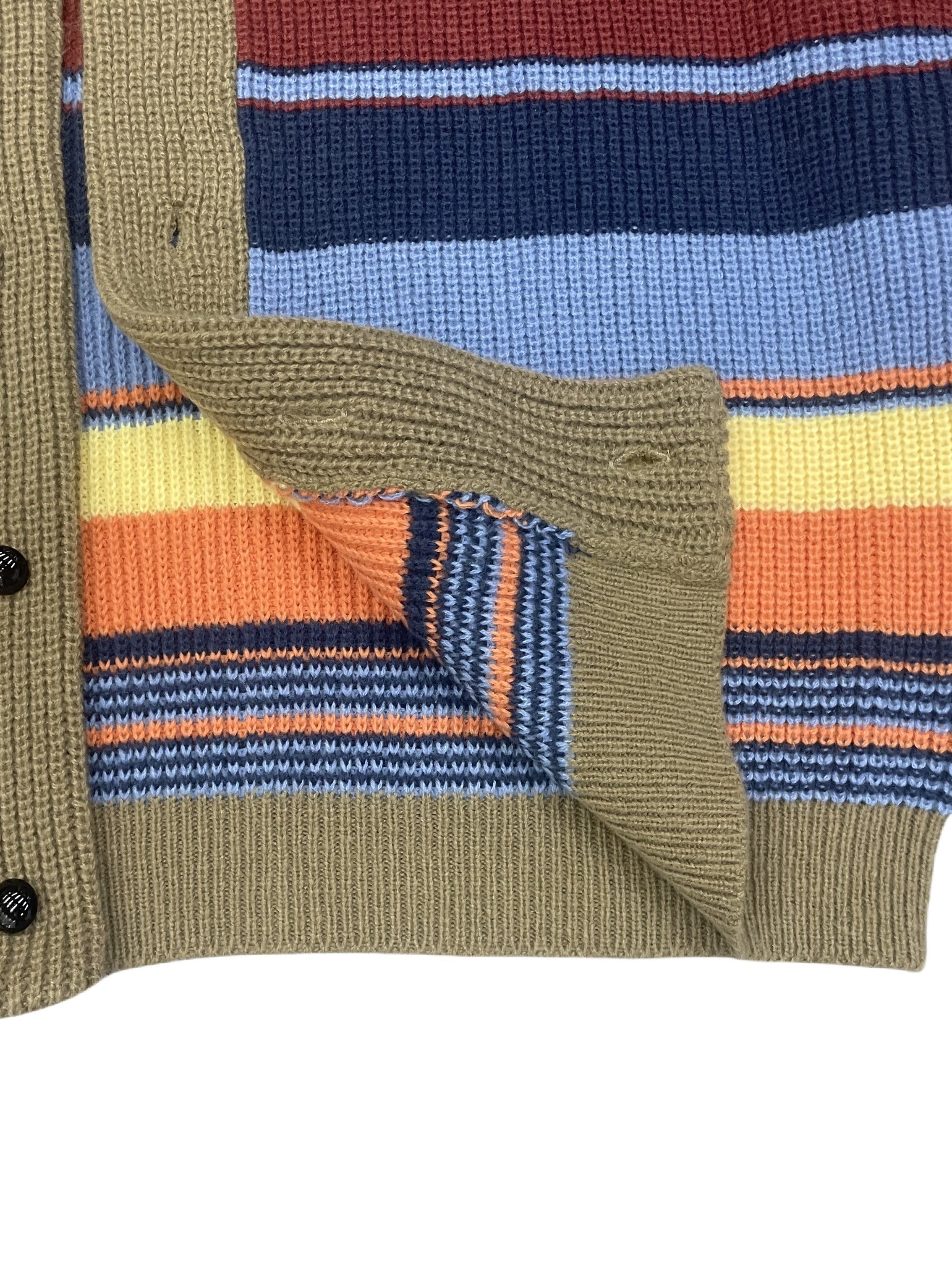 Barcha mavsumlar uchun erkaklar uchun katta o'lchamdagi kontrast rangli trikotaj kardigan.