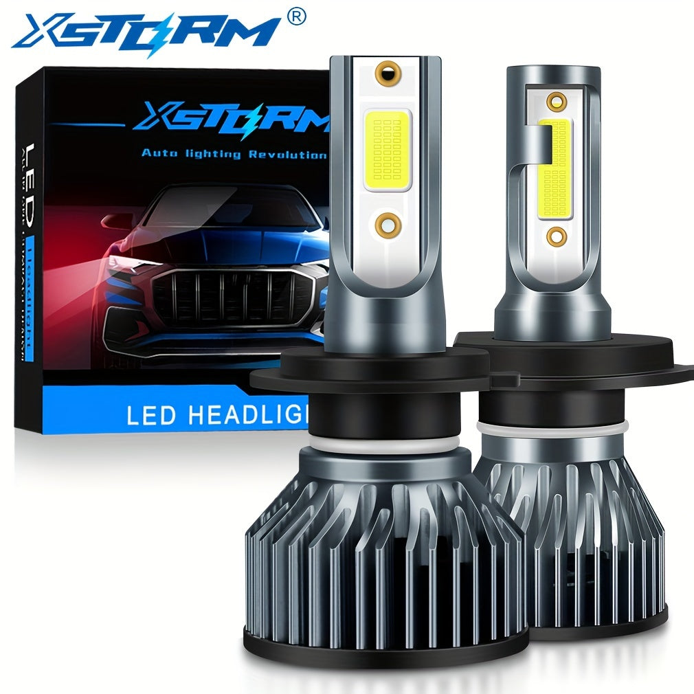 2 Pack LED Car Headlight Bulbs 20000LM 12V CANBUS High Low Beam White