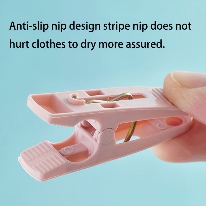 Розовый пластиковый набор прищепок с корзиной для хранения, зажимы для белья и сушки носков