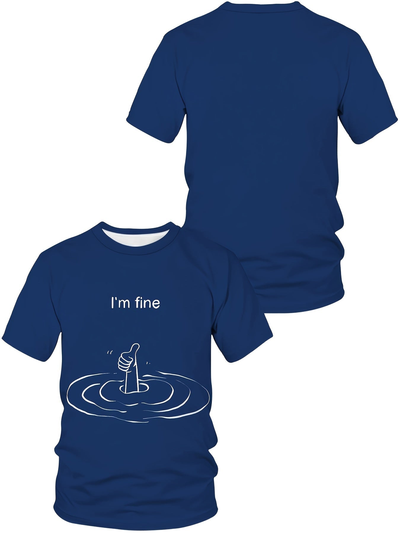 Футболка мужская с коротким рукавом большого размера с принтом "палец вверх" — повседневная летняя топ