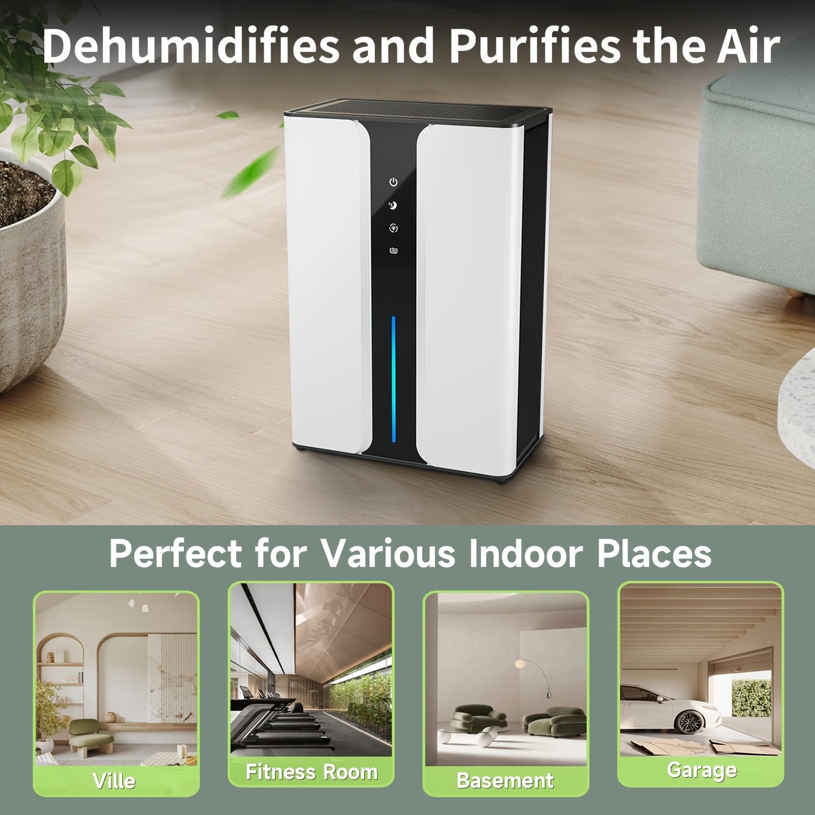 Home Dehumidifier 95oz for Basement Bathroom Bedroom with Drain Hose