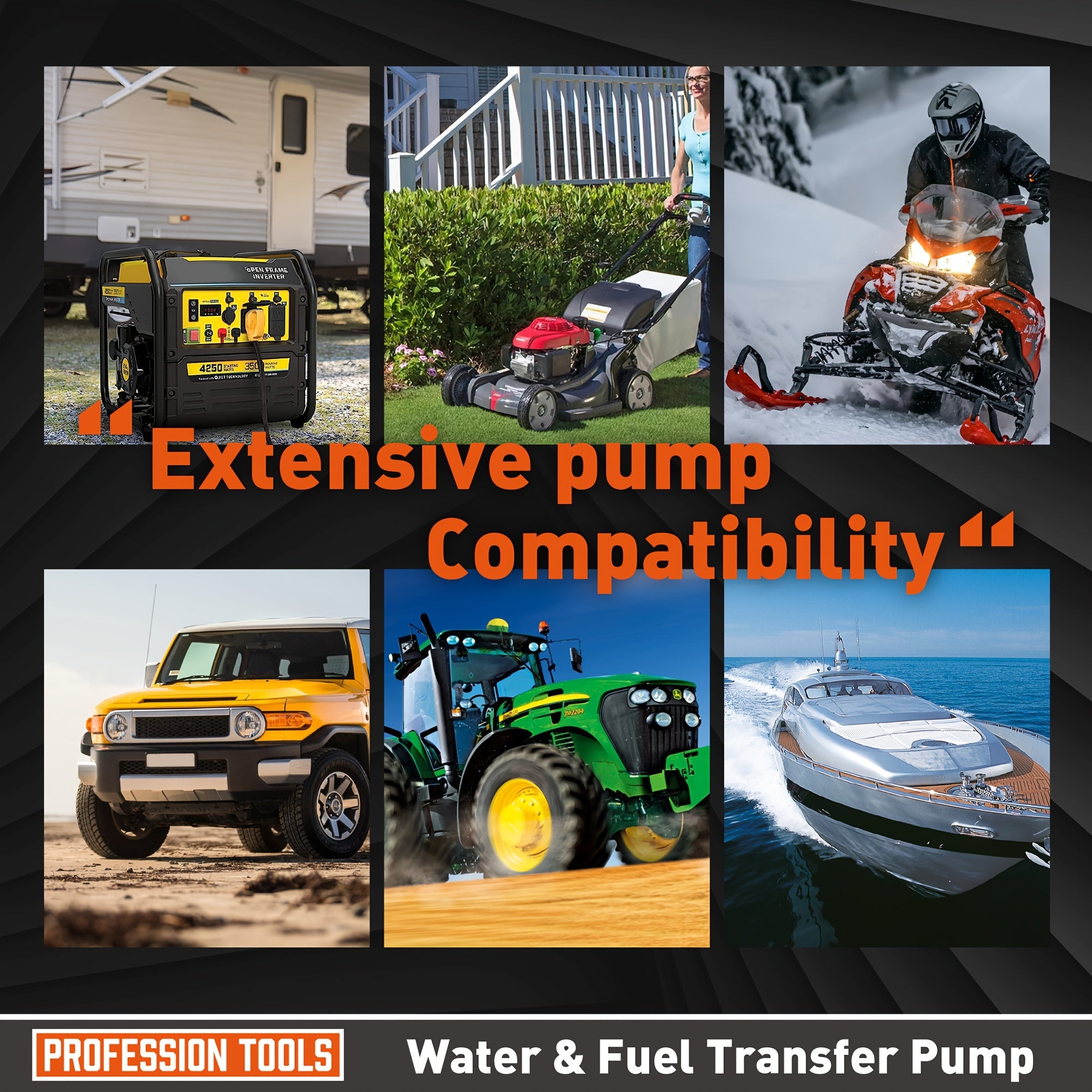 Electric Fuel Transfer Pump for Water and Oil 2.6 GPM Auto Tank Pump