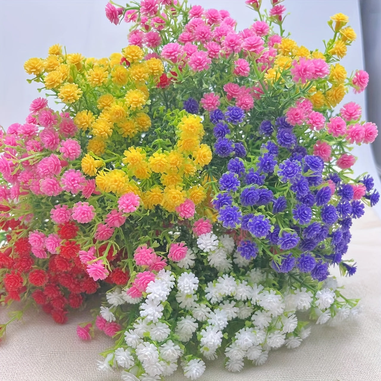 Artificial Flowers 30 Vibrant Baby's Breath for DIY Crafts Bouquets Aquariums