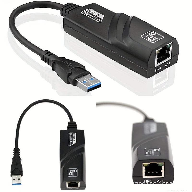 USB 3.0 to Gigabit Ethernet Adapter Compatible with Windows Mac Linux Chrome OS