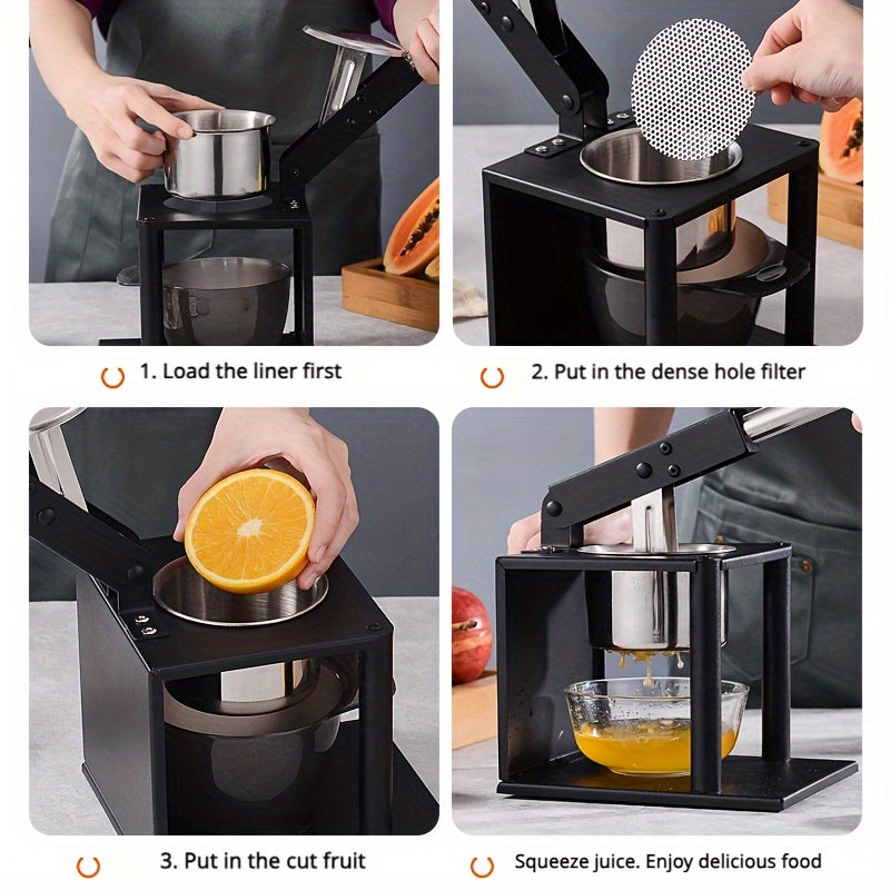 Stainless Steel Manual Citrus Juicer Hand Press Squeezer for Orange Lemon Juice