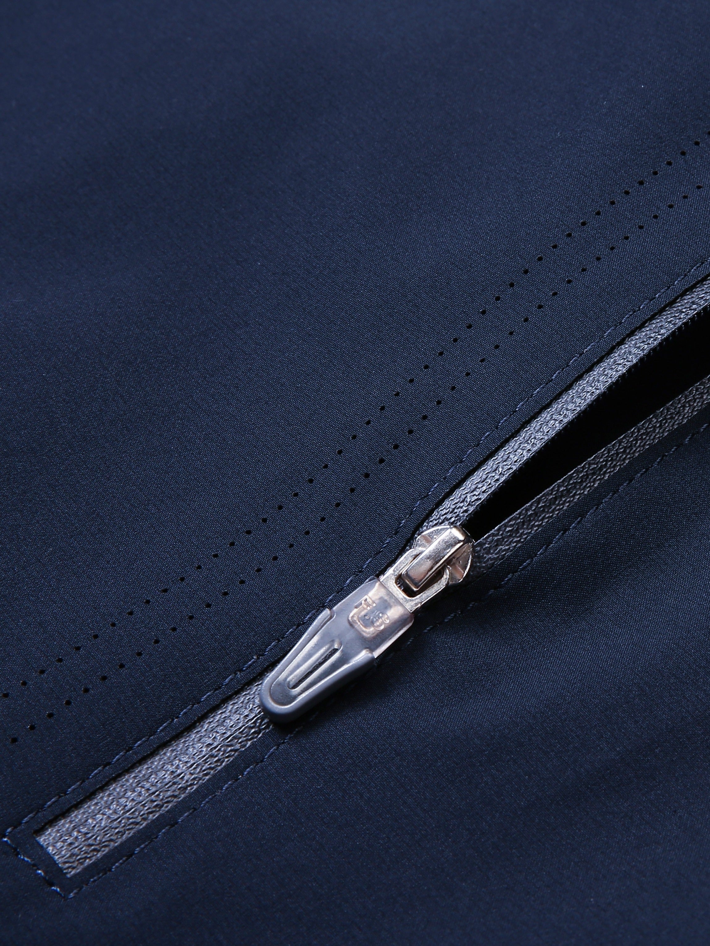 Men's Solid Color Polyester Woven Stand Collar Jacket for Spring Fall Regular Fit