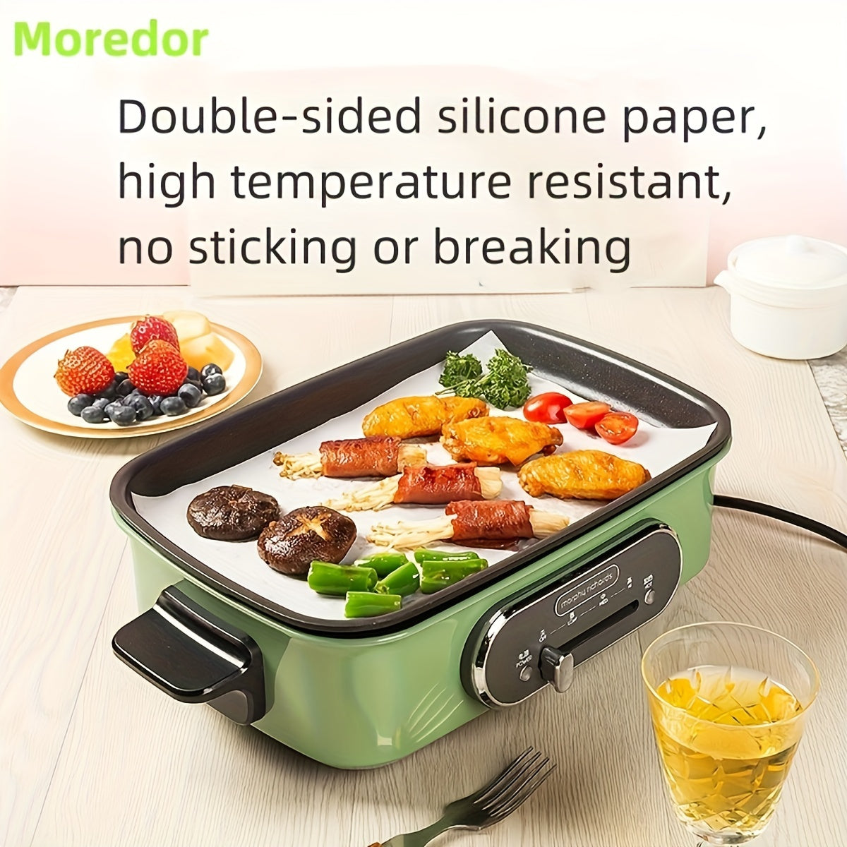 50 Sheets Non-Stick Parchment Paper for Baking Cooking Grilling and Steaming