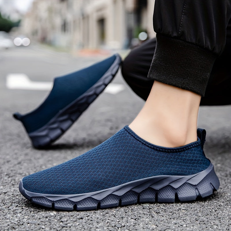 Men's Breathable Lightweight Slip-On Running Shoes for All-Season Outdoor Casual Sports