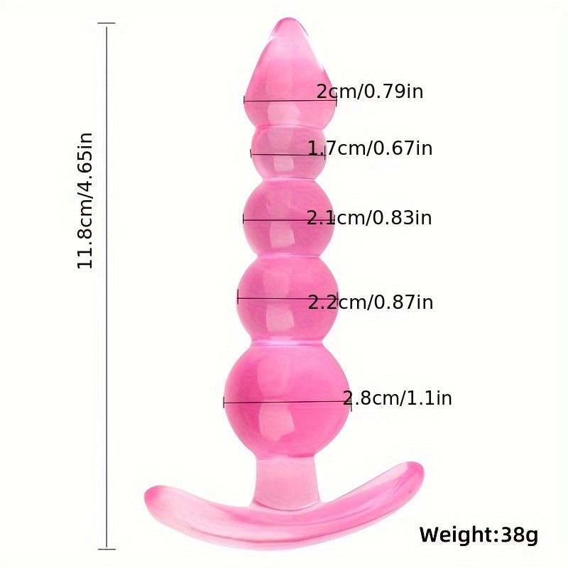 Erkaklar va ayollar uchun silikon tilla anal plagin, 5 tilla bilan anal o'yin uchun