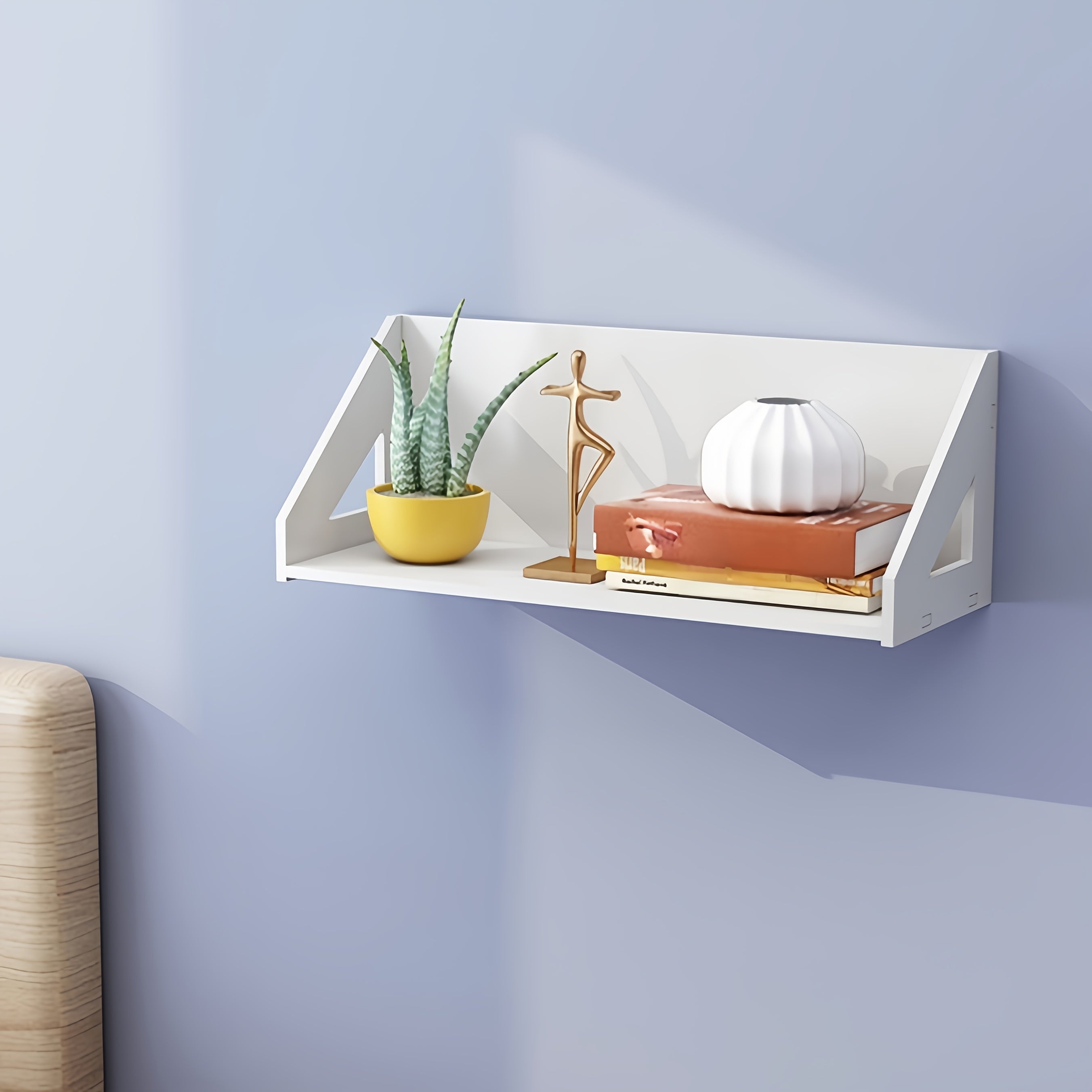 Wall-Mounted Projector Shelf Made of Durable Cork for Bedroom Living Room Office