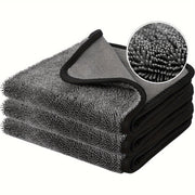3Pcs Ultra-Fine Fiber Car Cleaning Cloths Reusable Soft Absorbent Towels