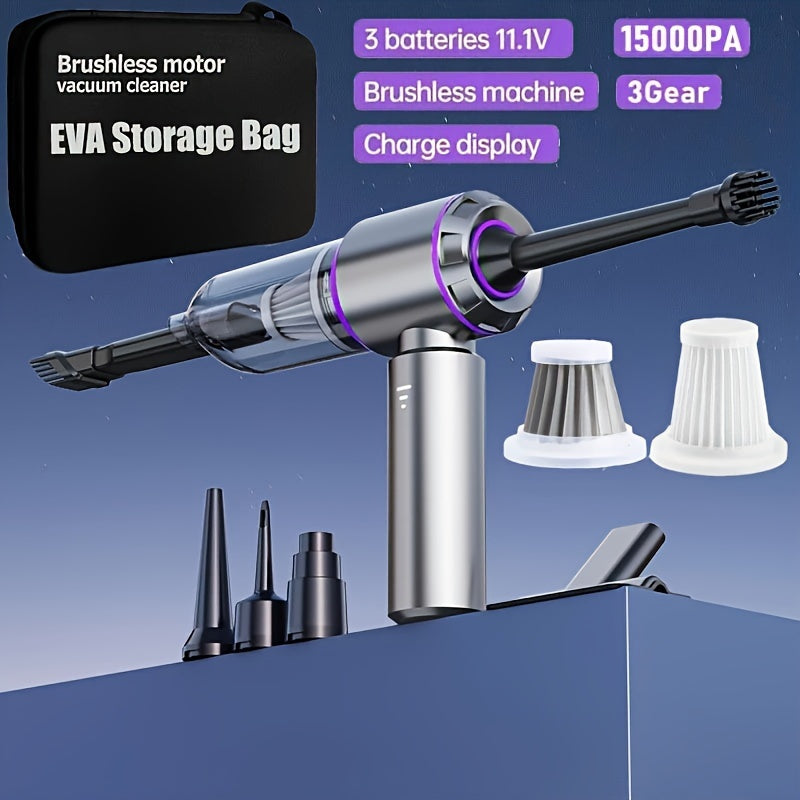 Aspiradora inalámbrica de mano portátil con alta succión y filtros