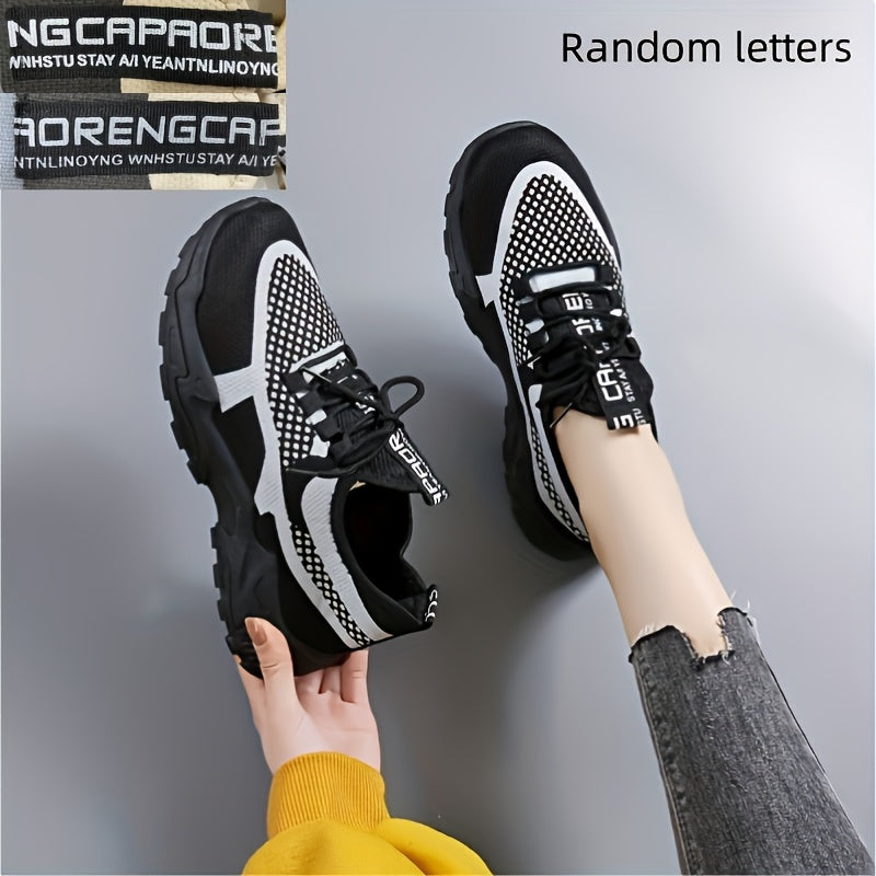 Zapatos deportivos casuales ligeros para mujer con suela gruesa para correr
