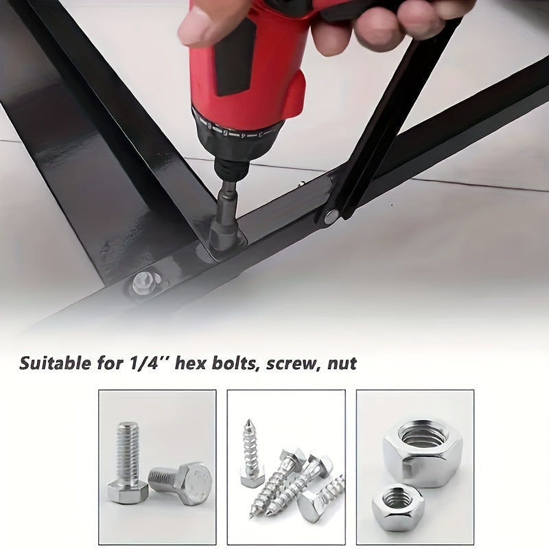 6-Donali 80mm chuqur vintli tornavida to'plami, ta'sirli shlangi adapteri va g'ishtli bit bilan