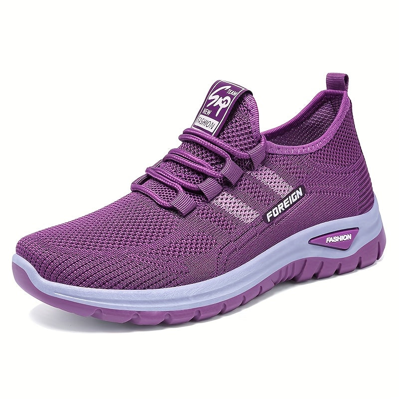 Ayollar uchun nafas oladigan kundalik tekis poyabzal yumshoq tagli qulay sneakers