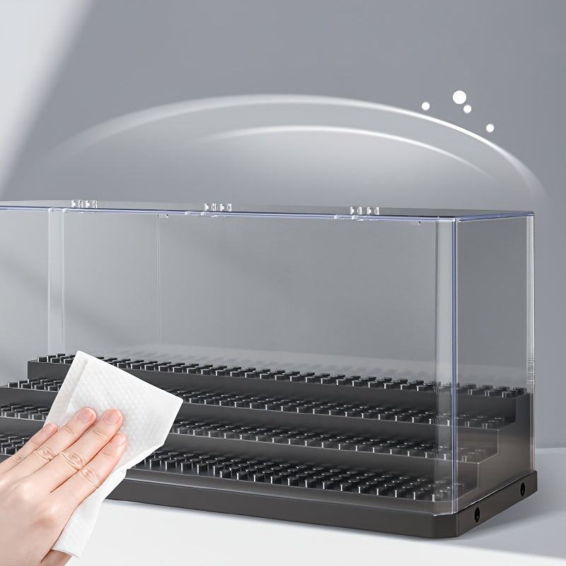 Plastic Minifigure Display Case Dustproof Organizer for Action Figures Dolls and Car Models