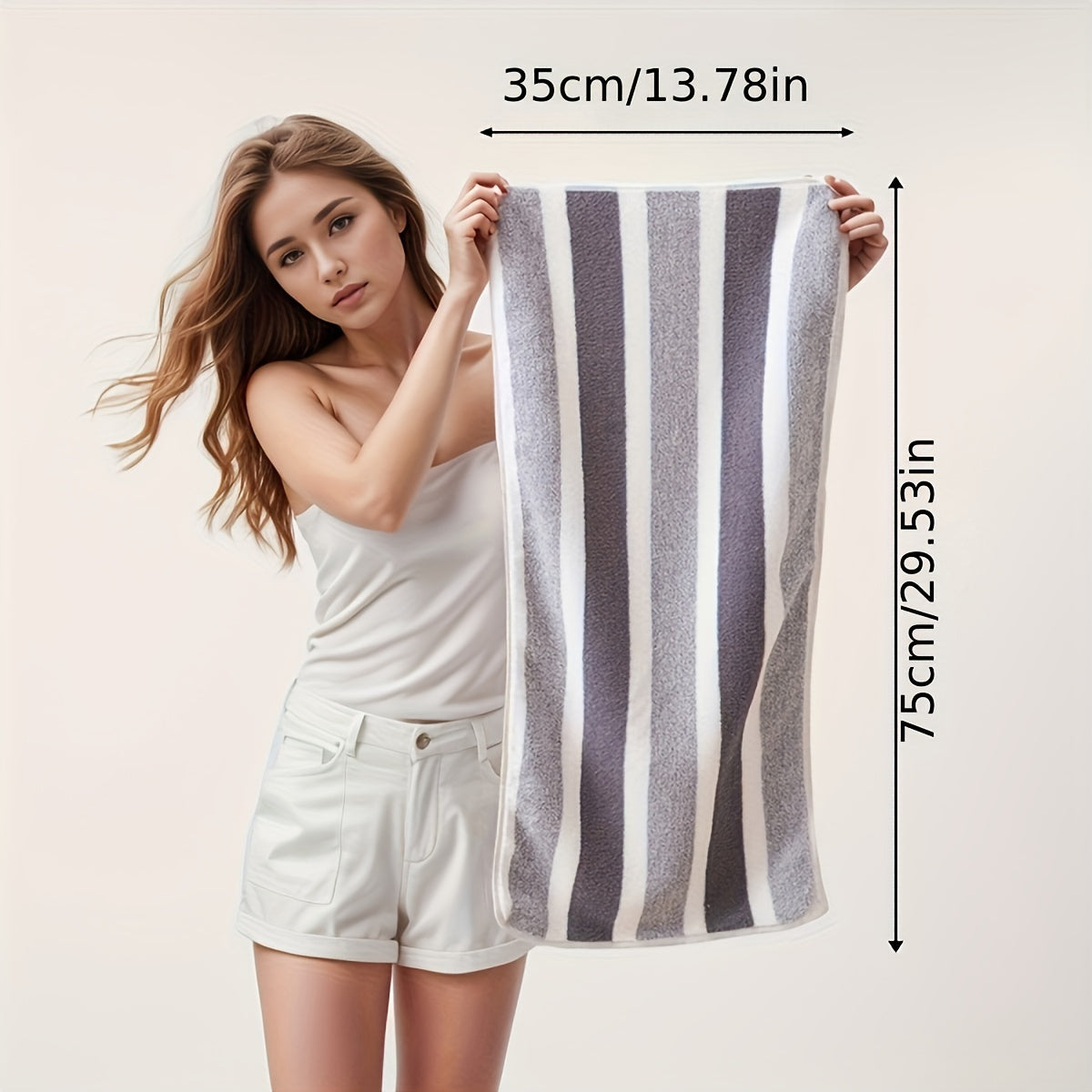 Coral Fleece Towel Set 5 Pieces Quick-Drying Soft Bathroom Hand Towels 34.8 x 74.93 cm