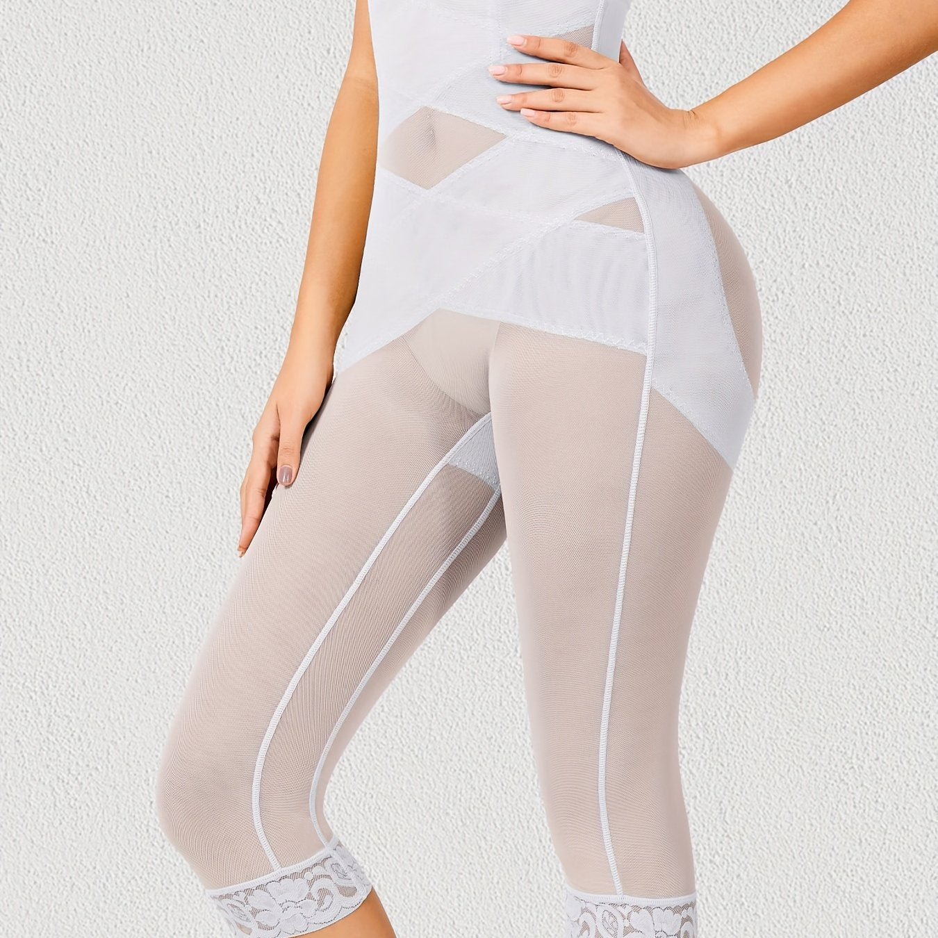 Women's High Waist Shaping Shorts Tummy Control Butt Lift Solid Color Knit Fabric