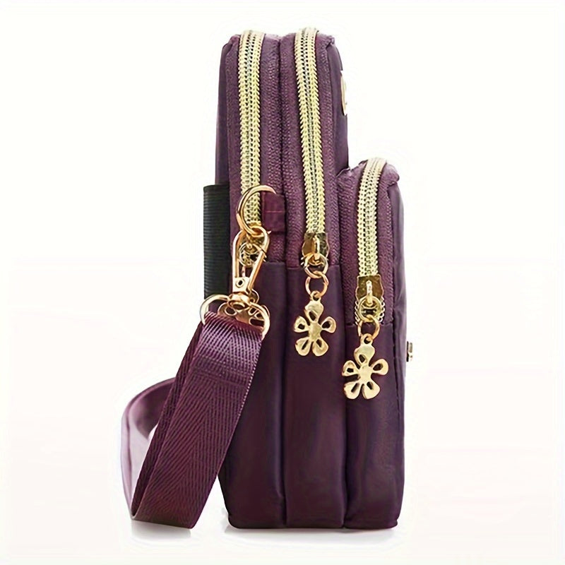 Women's Mini Crossbody Phone Bag for Summer with Fabric Pouch and Wrist Carry