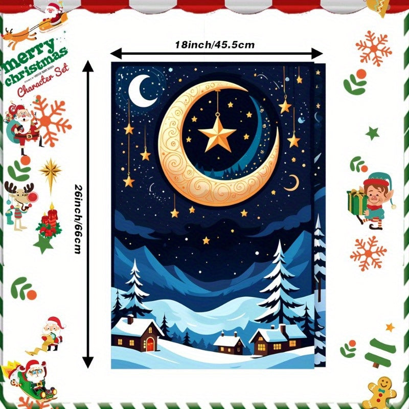 Set of 2 Christmas Kitchen Towels 18x26 Snowflake Holiday Decor Soft