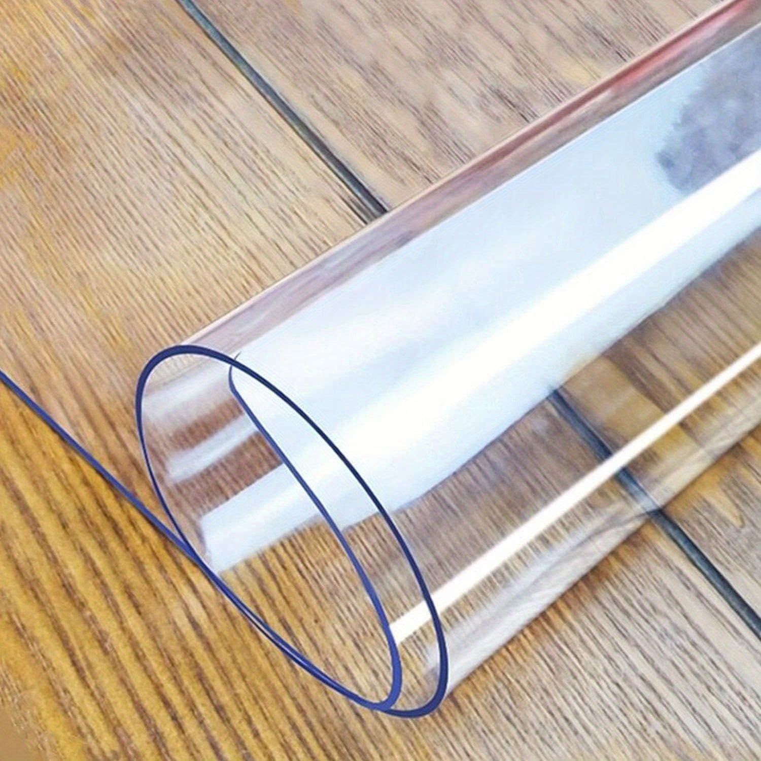 Transparent PVC Table Protector Cover 1mm Thick Heat Resistant for Home Hotel Use