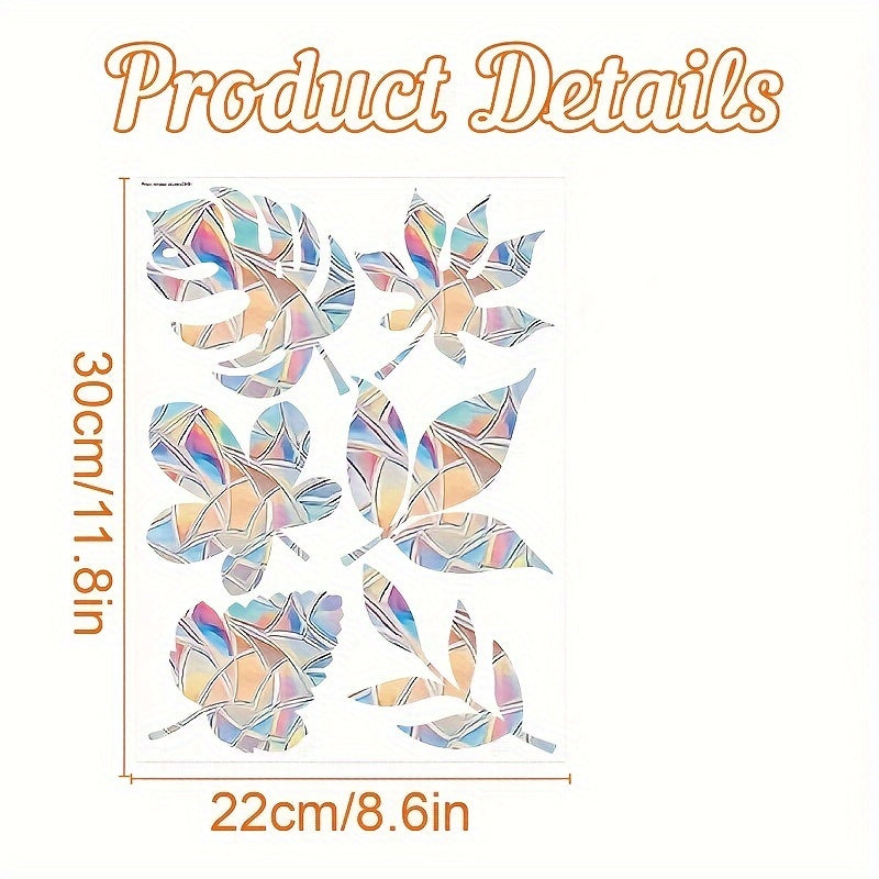 Блестящая радужная призматическая бабочка-ловец солнца - антистатичный декор для окон из ПВХ, наклейка на стекло для предотвращения столкновений дома и в офисе