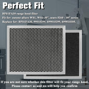 3 Pack Range Hood Filters 10.5x8.75 Inches Compatible with Stove Vent Fans Aluminum Mesh Charcoal