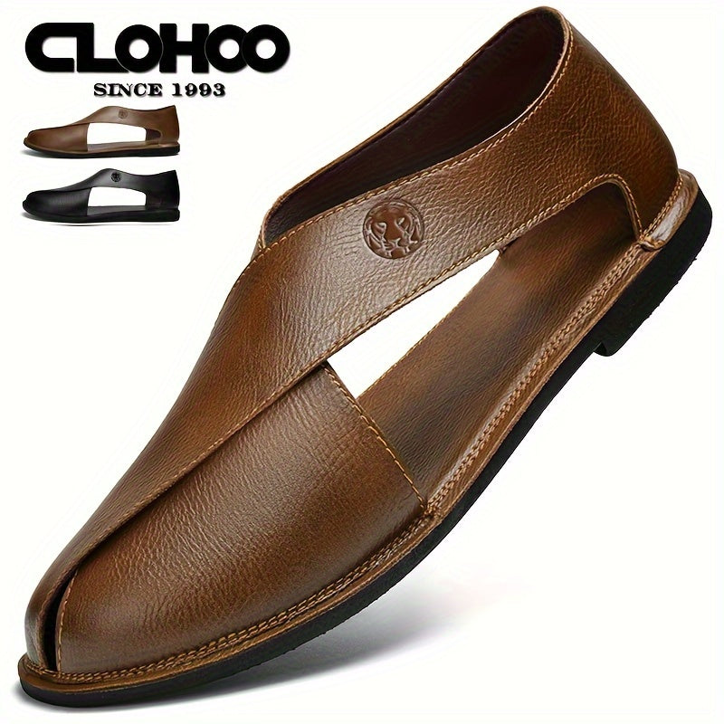 Men's Slip-On Sandals with Ventilation Holes for Casual and Beach Wear