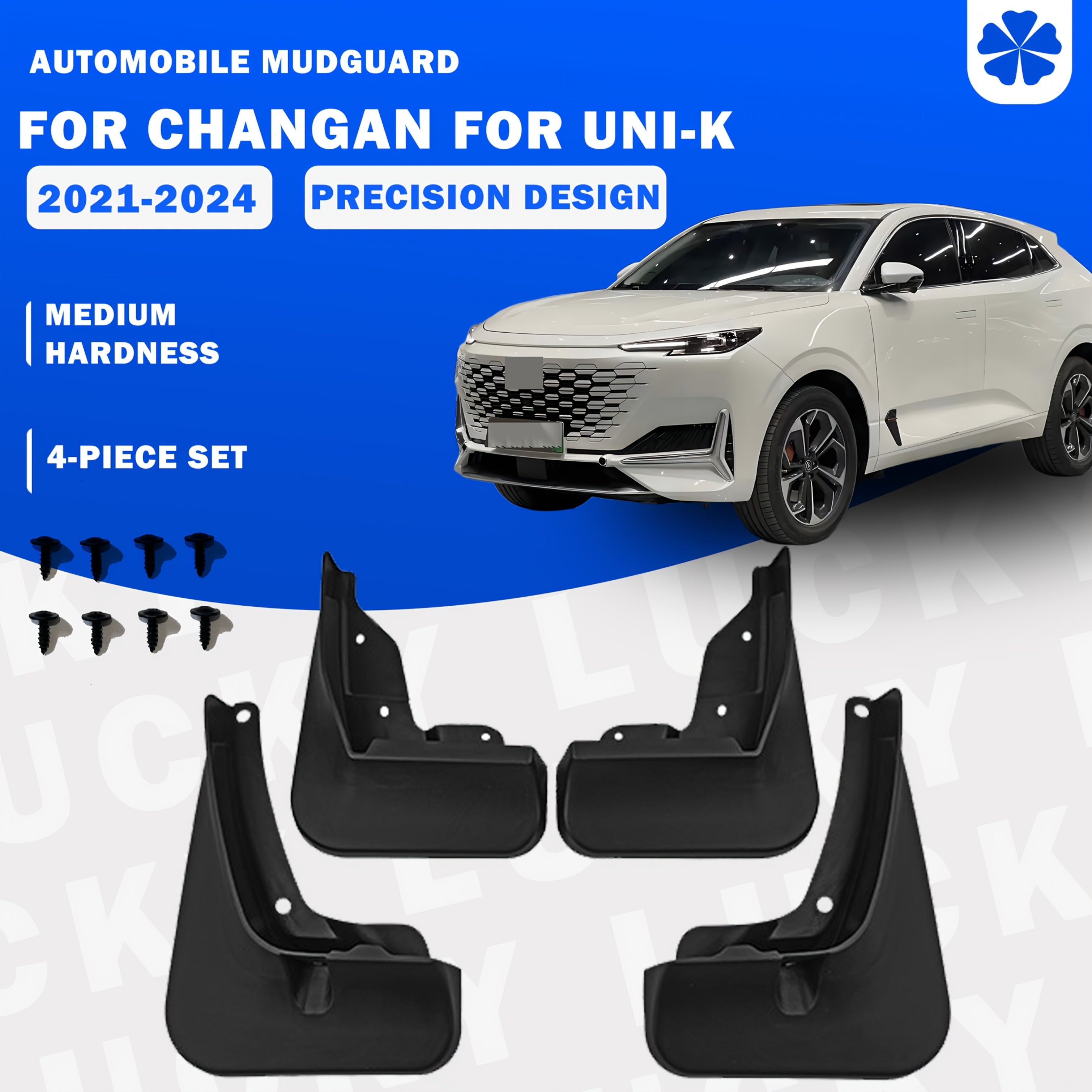 4PCS Black Universal Mud Flaps Splash Guards for Cars Front Rear Durable PP