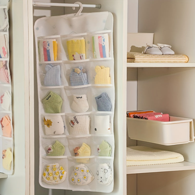 18-Pocket Over-the-Door Organizer Space-Saving Storage for Nursery and Kids Room