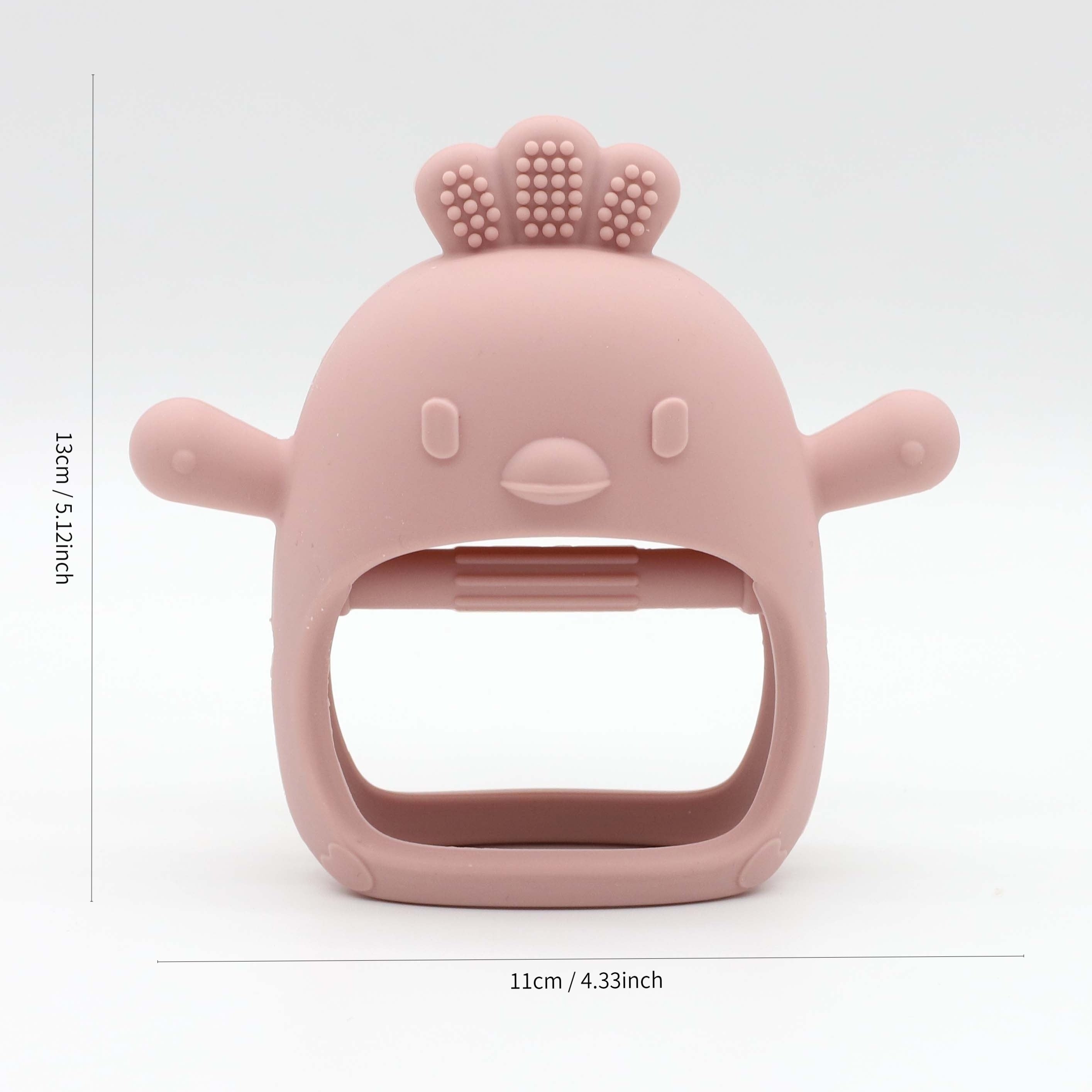 Baby Silicone Teether for Babies with Animal Designs Rabbit and Chick BPA Free Soft Texture