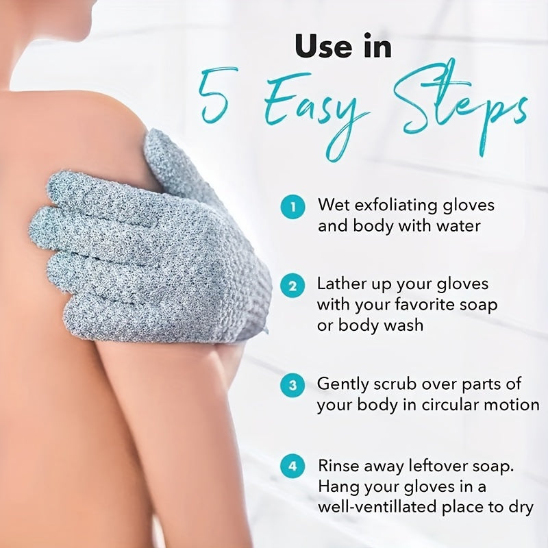 Exfoliating Shower Gloves for Cleansing and Massage Unscented