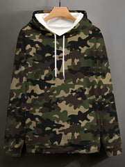 Plus Size Camouflage Graphic Hoodie for Men Long Sleeve Casual Outdoor