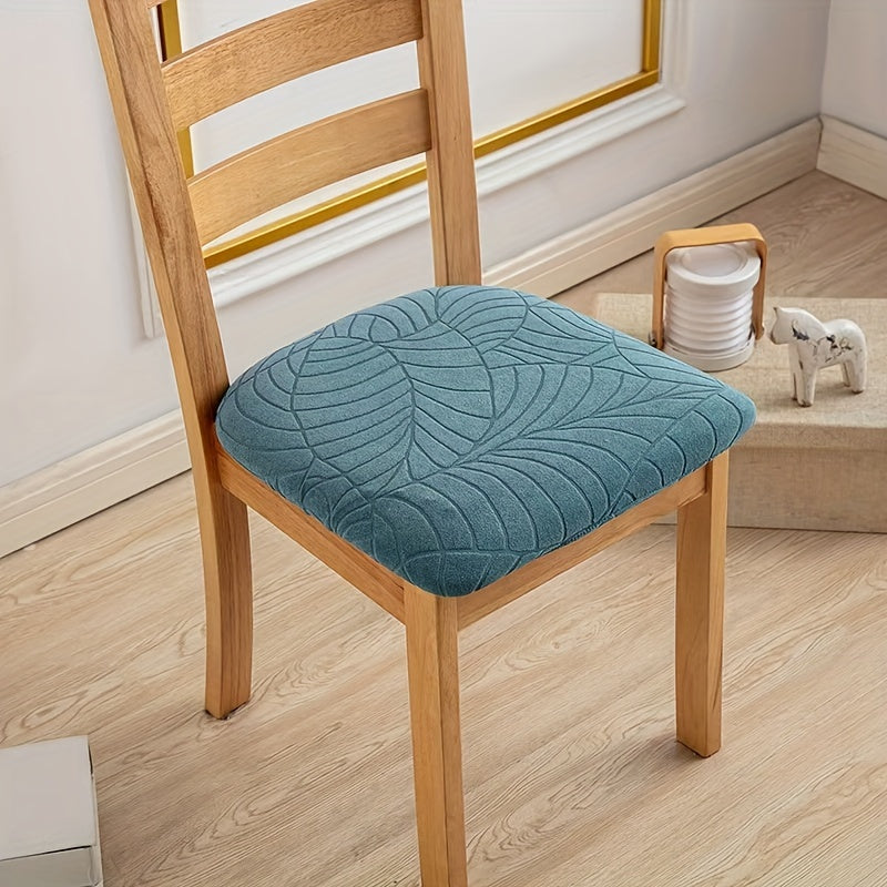 Stretch Chair Cover Polyester Natural Wood Finish All-Season Dining Room Seat Protector