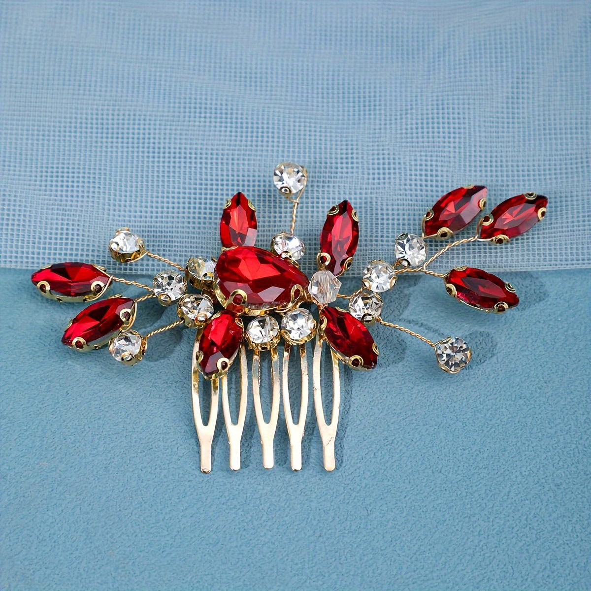 Rhinestone Bridal Hair Comb Wedding Hair Accessory for Updo Hairstyles