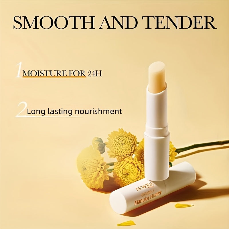 Bálsamo labial hidratante de miel con vitamina E, 2.7 g, escualano vegetal