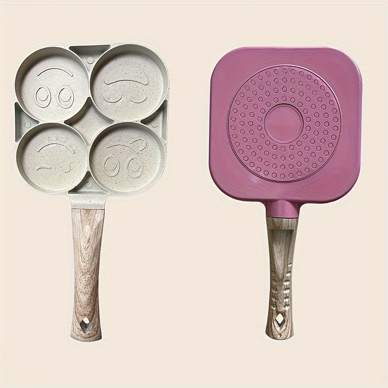 Sartén de aluminio antiadherente para huevos y panqueques, capacidad para 4 tazas, compatible con gas y inducción