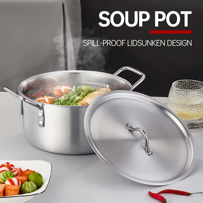 Set of Seven Aluminum Cooking Pots with Thickened Cross-Border Soup Pot Set 14-26cm